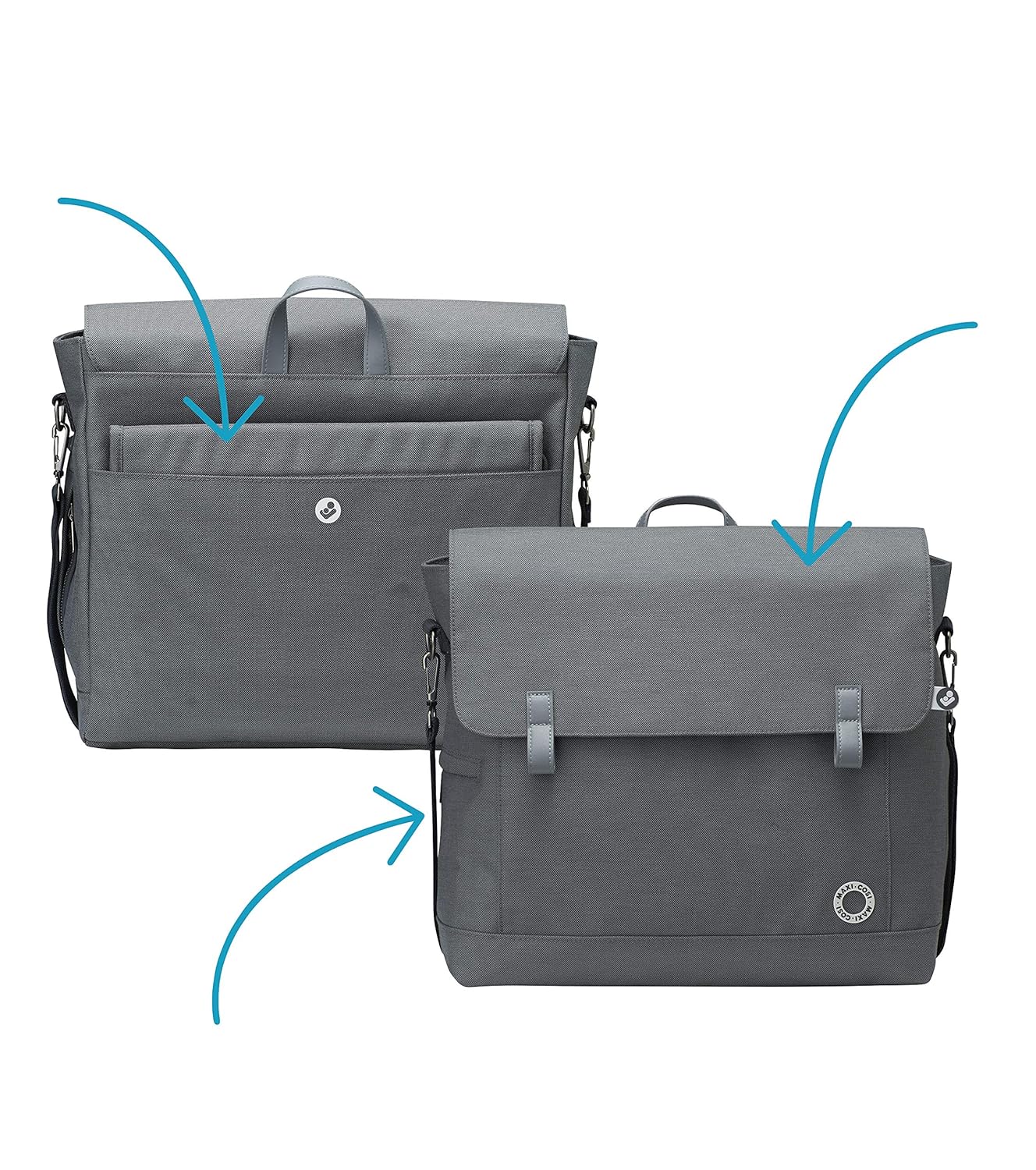Maxi-Cosi Modern Diaper Bag, Essential Graphite