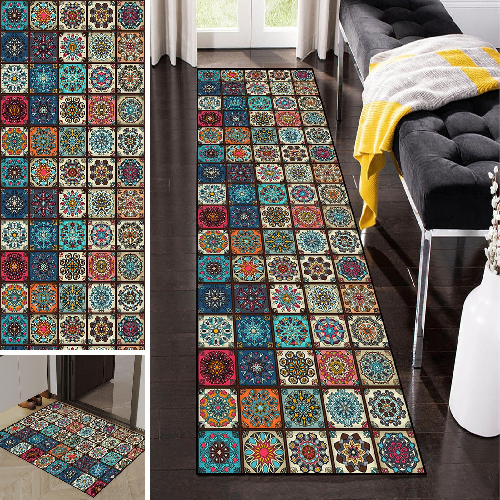 Paco Home Loper Brilliance 757 Tapijtloper, korte pool, met 3D-design, ideaal in de hal