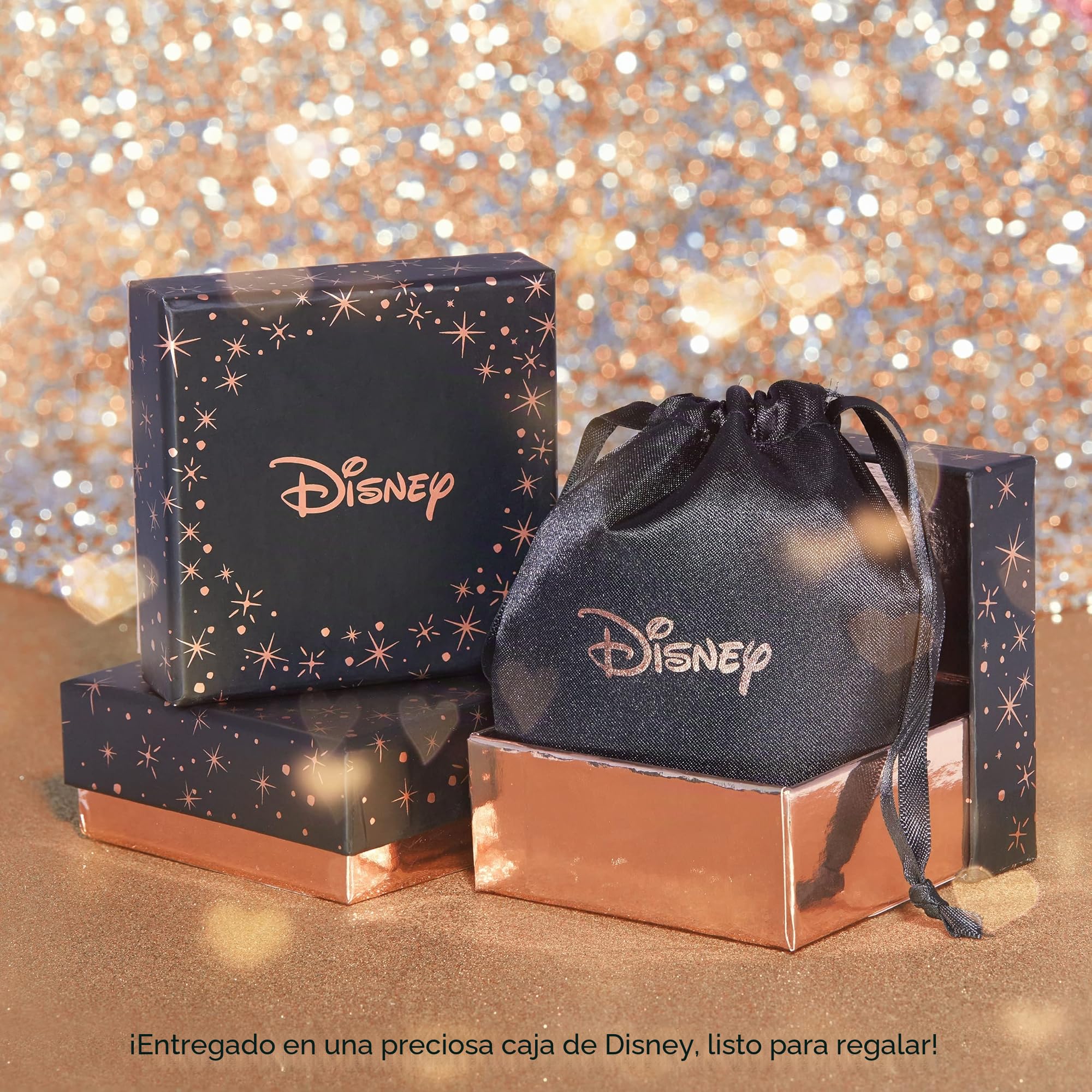 Disney Pendientes de tuerca de plata de ley con diseño de Minnie Mouse
