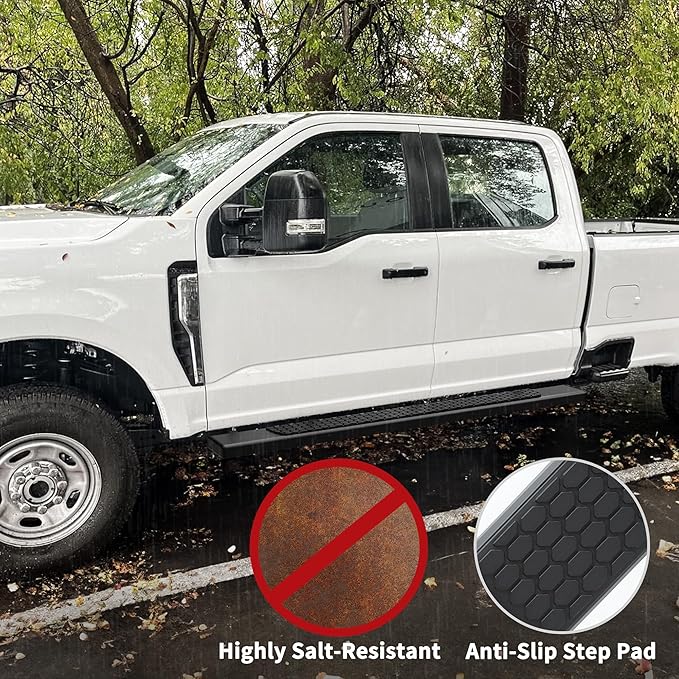 Estribos YITAMOTOR para RAM 1500 Crew Cab 2019-2026 6 pulgadas Negro miniatura 7