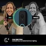 Chamberlain myQ Video Doorbell | 2K Camera, Battery/Wired, Color Night Vision, Live View with 2-Way Talk, Motion Detection & Real-Time Alerts, 150 Deg Wide View, Black