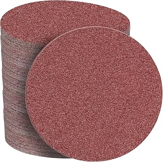 STEBRUAM 40 Stück Schleifpapier 150mm Klett 60 Körnung