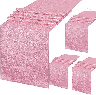 B-COOL Fuchsia Pink Sequin Table Runner 4Pack 12x72 Inch