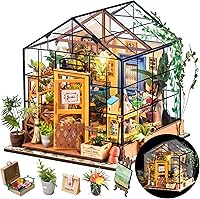 Rolife Cathy's Greenhouse DIY Miniature Kit - Adult Mini House Building with Furniture, Plants, Holiday Decor & Gifts