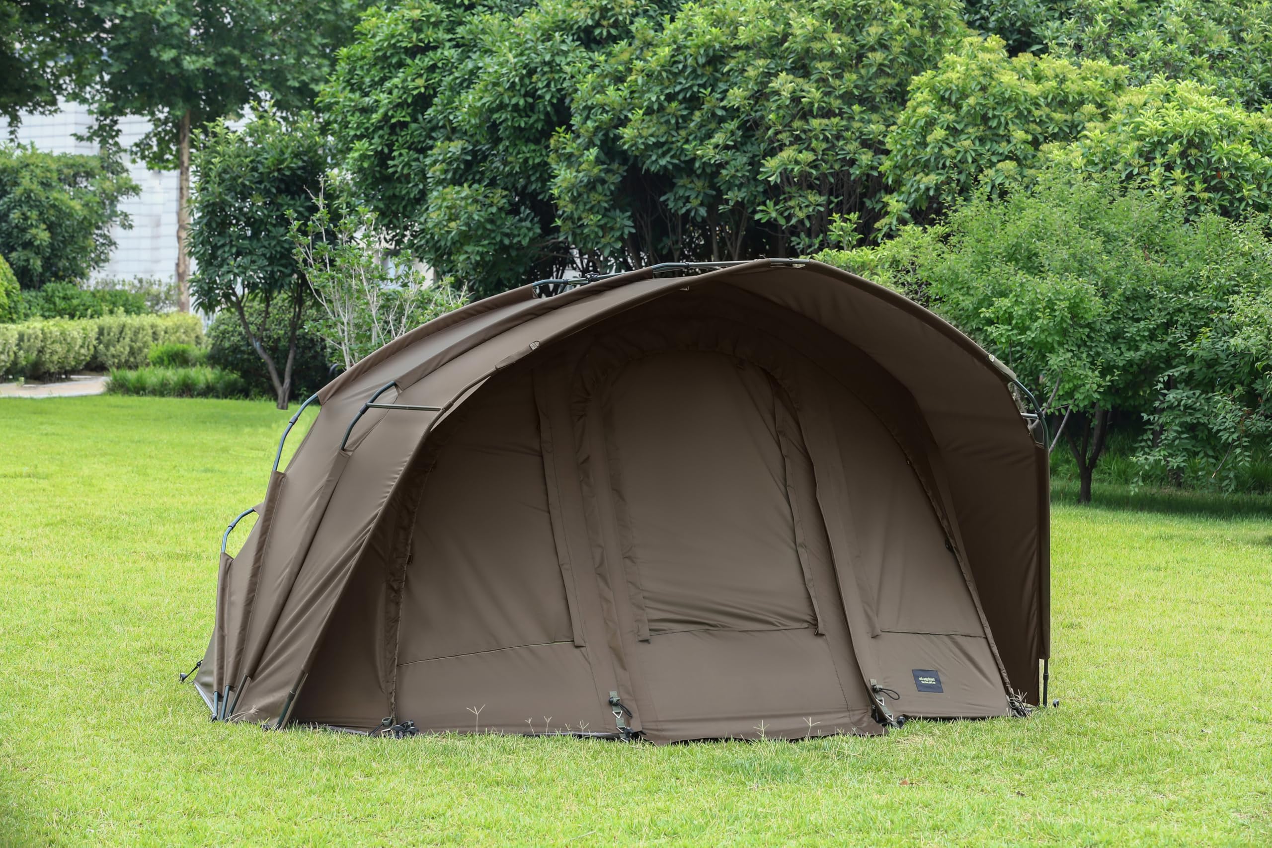 MK-Angelsport 1-2 Personen Karpfenzelt Angelzelt Bivvy Fort Knox 2.0 Anglerzelt - 160cm hohe Innenkabine - 3,02x2,92x1,65m groß 3