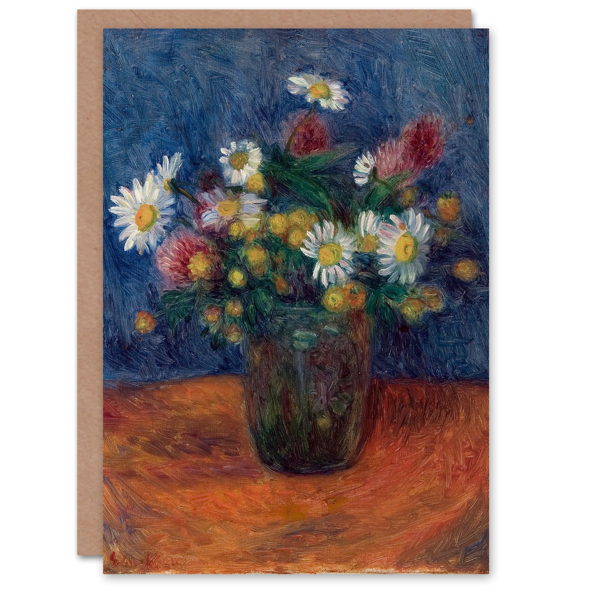 Artery8 William James Glackens Art Card Flower Bouquet in Vase