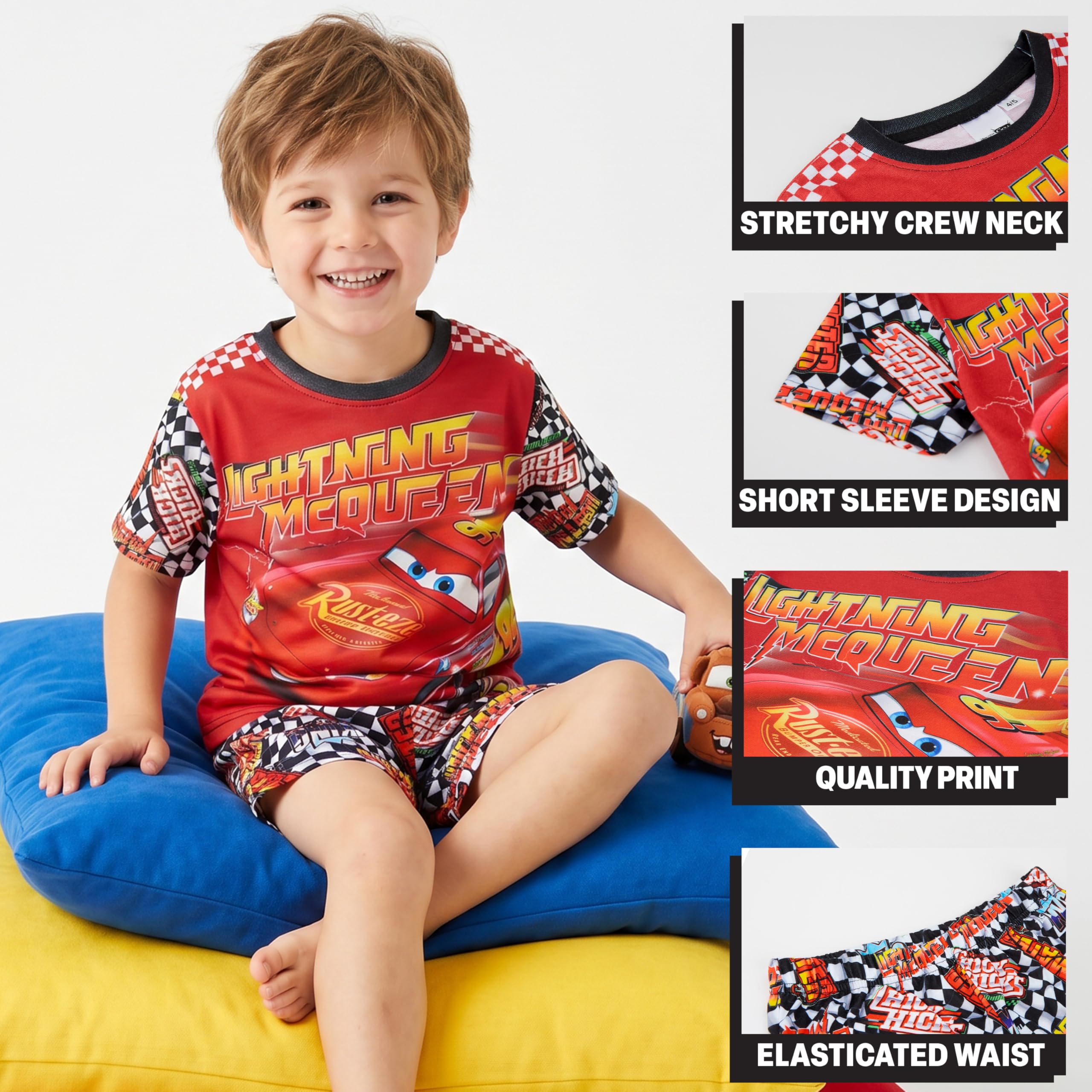 Bluey Disney Toy Story Cars Pijama Niño Bebe Manga Corta Verano Transpirable Ropa Dormir Regalos