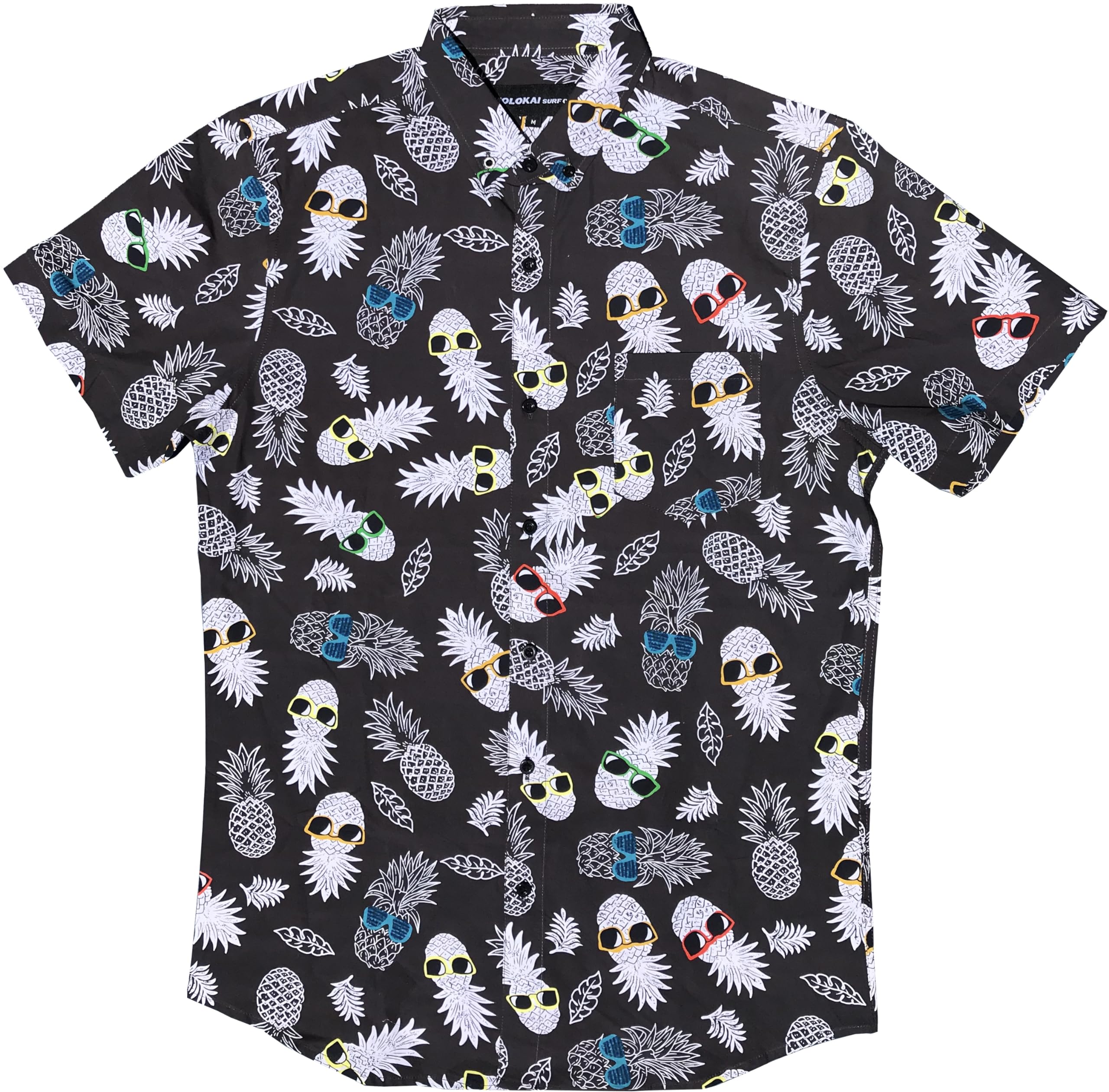 Molokai Surf Button Down Slim Fit Hawaiian Short Sleeve Shirts