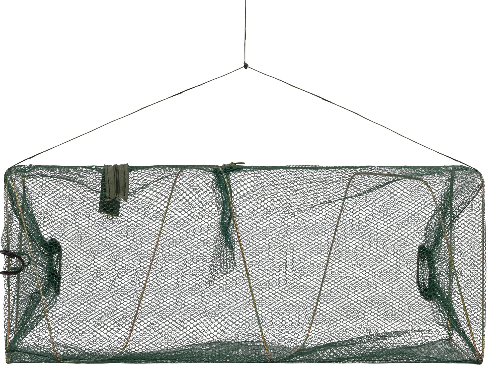 Köderfischreuse Aalreuse Krebsreuse Fischreuse 55 x 23 x 23 cm Faltbar mit Futterbeutel Fischernetz mit 2 Öffnungen