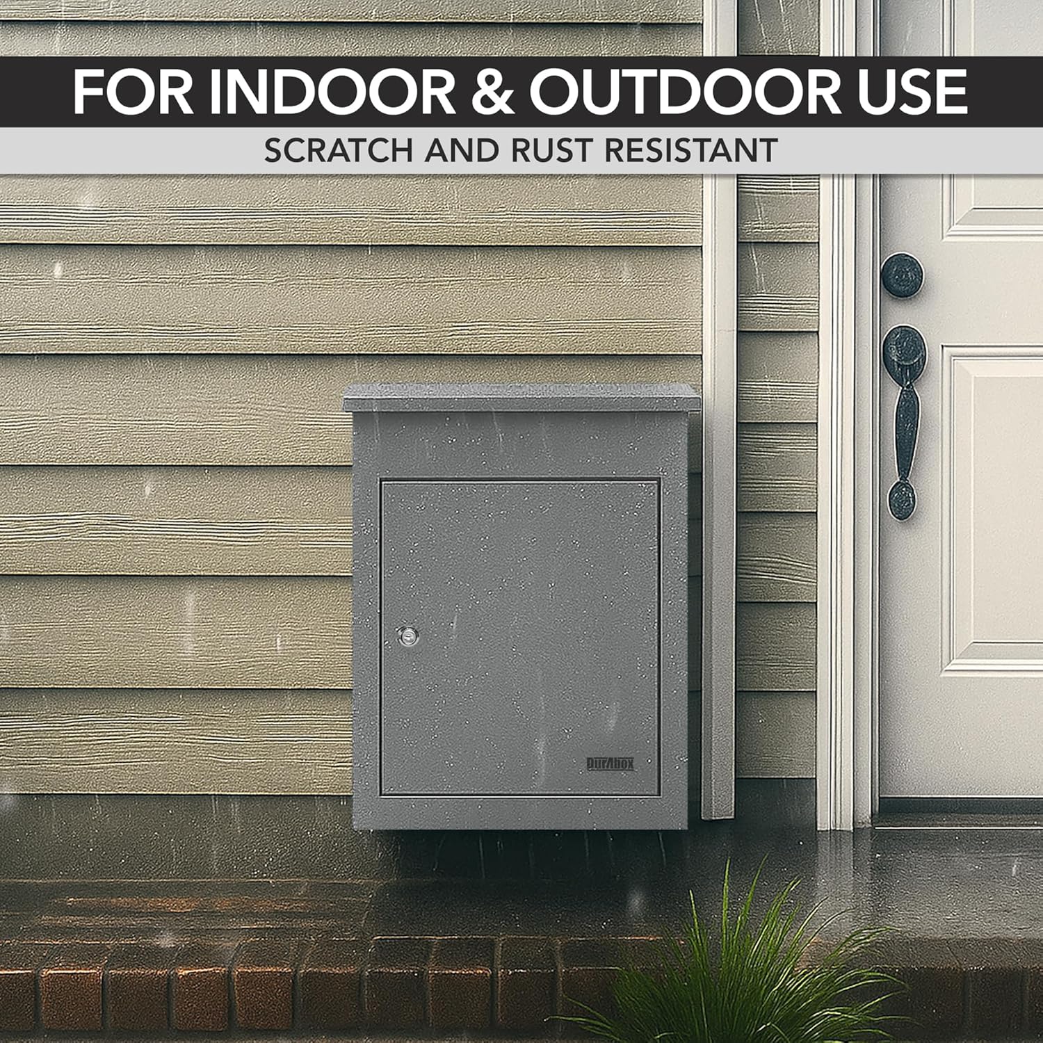 Durabox Steel Delivery Box with Lock for Secure Receiving Small Packages, Parcel, Mail and Other Items Fully Assembled Drop Box (Dark Grey) - Image 6