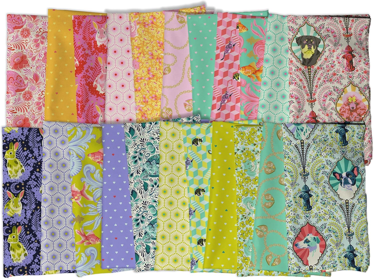 Besties Fat Quarter Bundle (22 Pieces) by Tula Pink for FreeSpirit (FB4FQTP.Besties)
