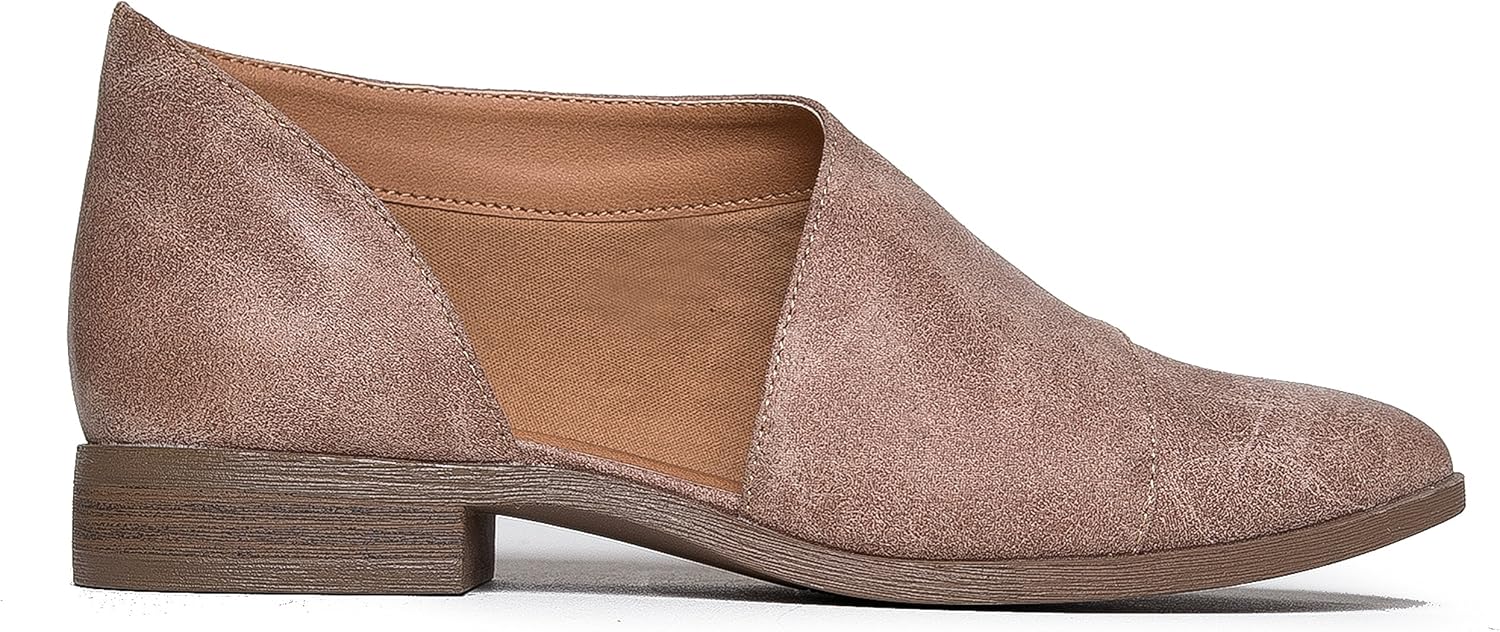J. Adams Pismo Pointed Toe Loafers - Open Side Cut Out Flats – Slip On Bootie