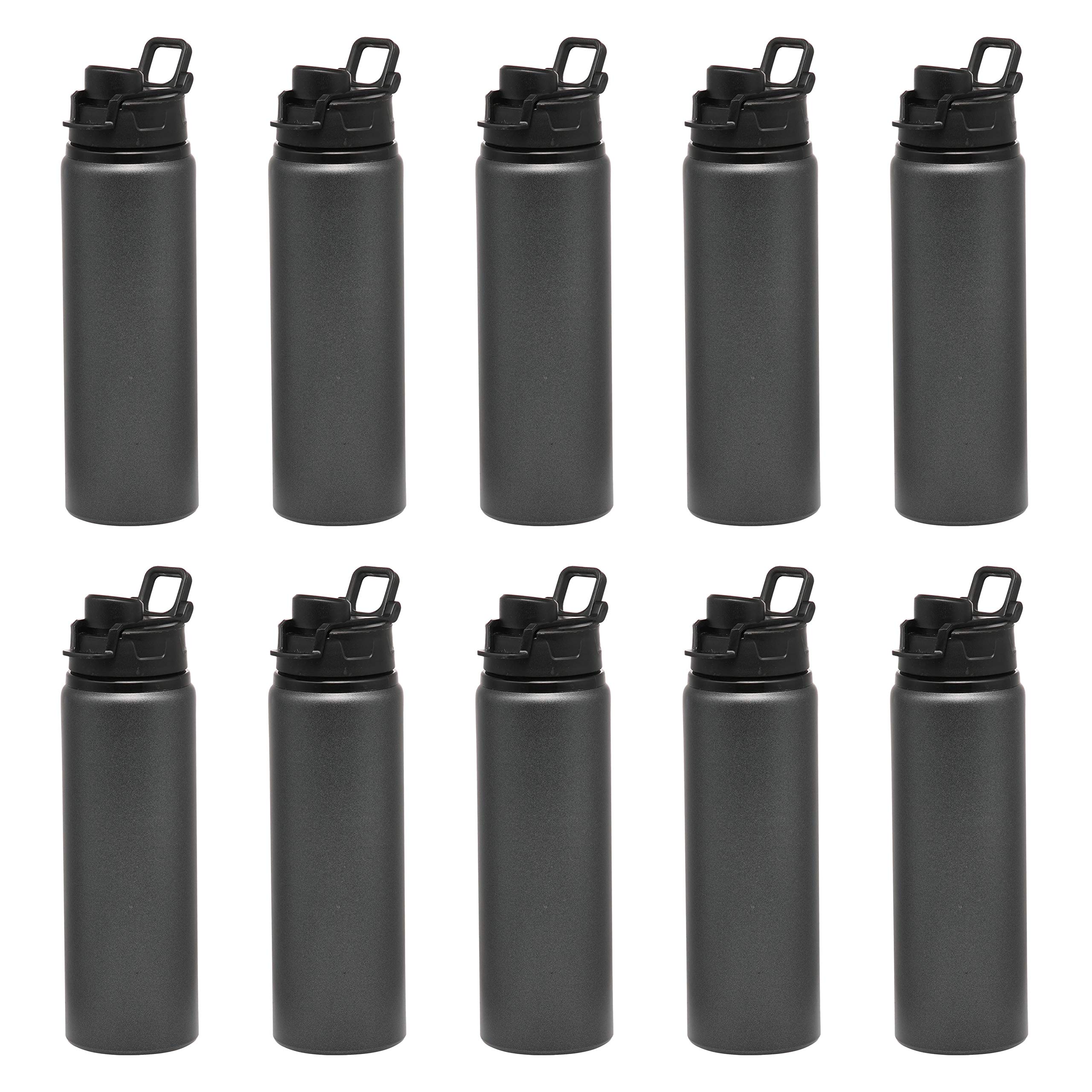 400/500/600/750ml White Blank Sublimation Water Bottle With Screw Carabiner Hook Aluminum Outdoor Sports For Drop Shipping