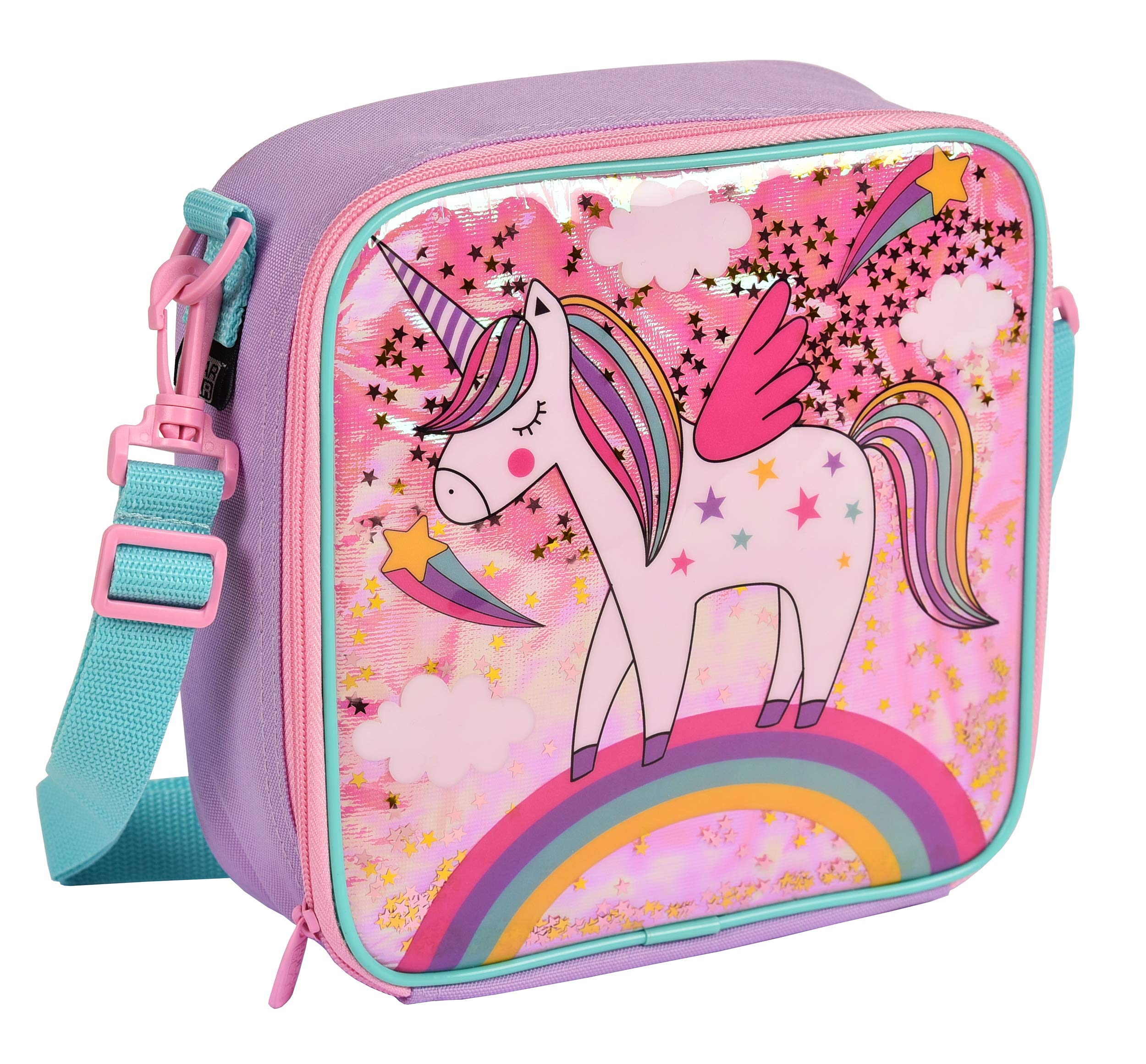 Polar Gear Unicorn Rainbow Lunch Bag, 600D polyester with PEVA lining, Multi, one size
