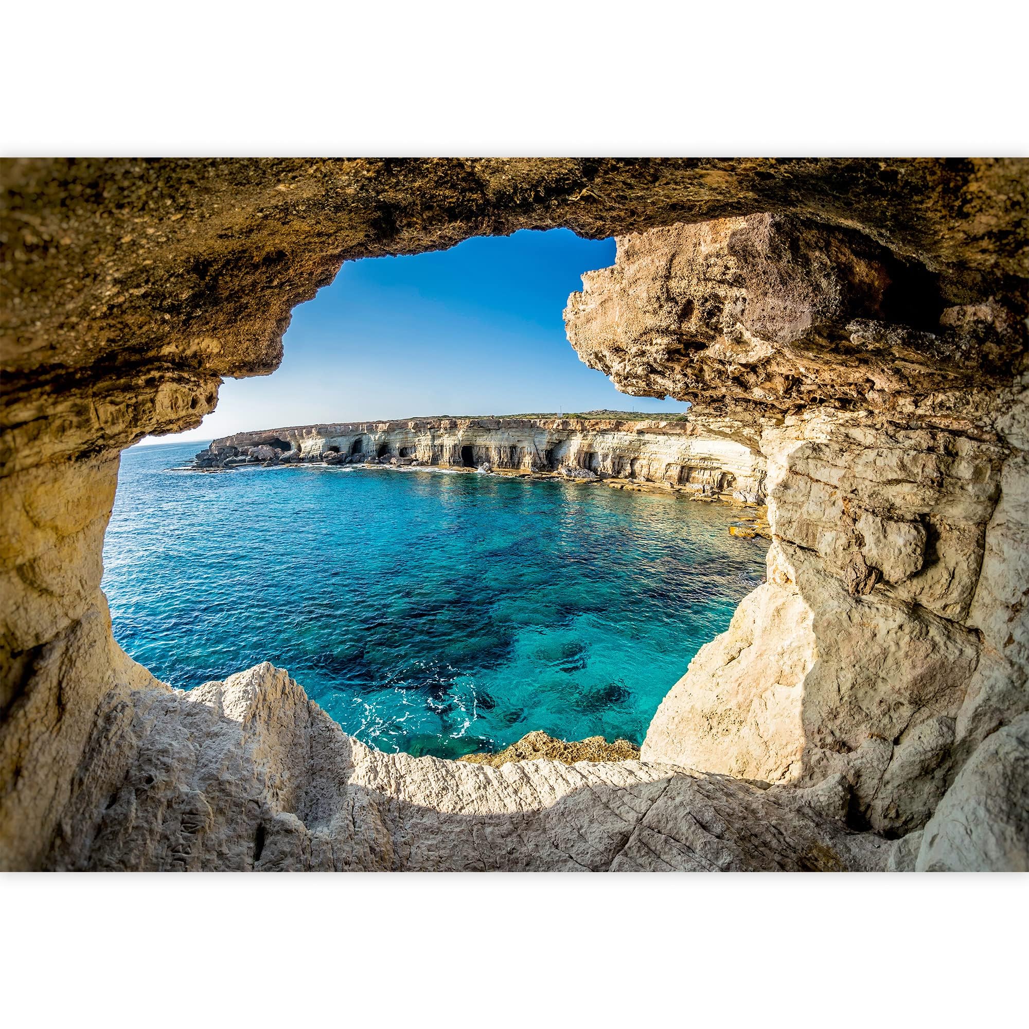 3D Ocean Cave Wall Murals – Peel & Stick 79x55 Inches, Removable Canvas Art For Living Room, Bedroom, Or Sofa Wall