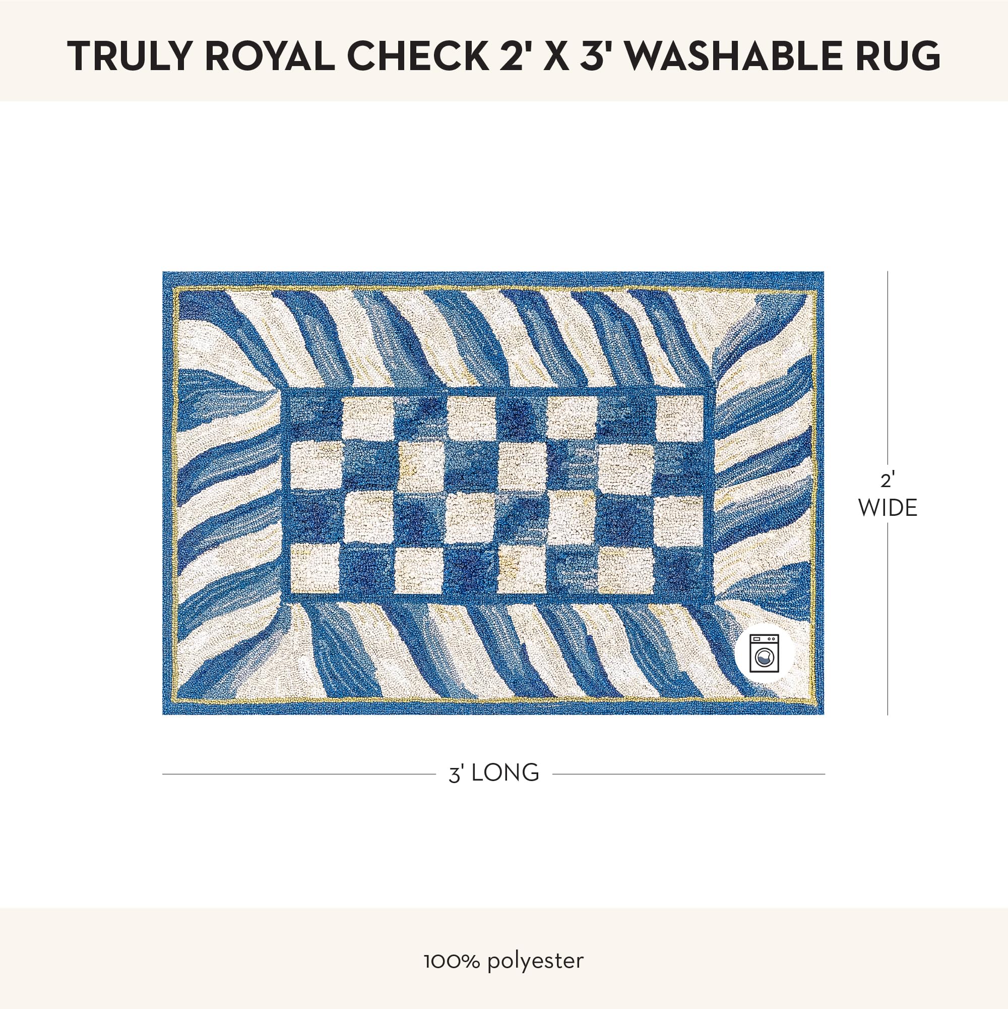 【新品・タグ付き】MACKENZiE-CHiLDS  CHECKラグ Amazon.com: MACKENZIE-CHILDS Washable Rug, Decorative Indoor