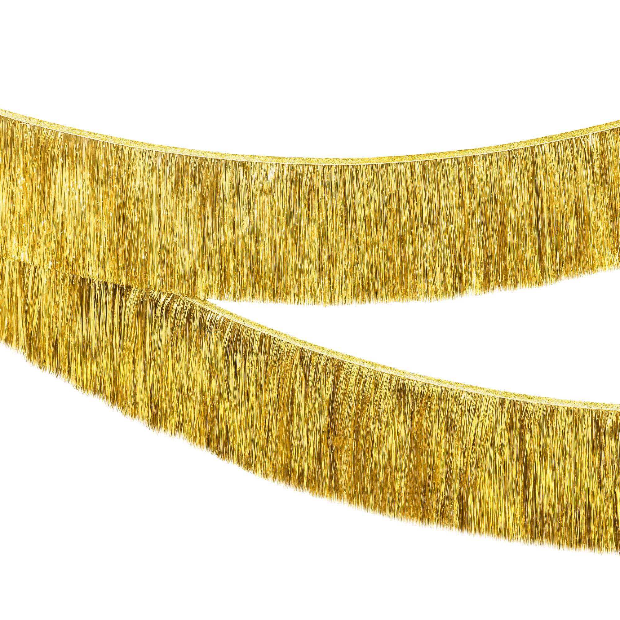 KatchOn, Pack of 2 Gold Fringe Garland - Gold Tinsel Banner for Birthday Party Decorations, Bridal Shower | Golden Foil Curtains for Golden Party