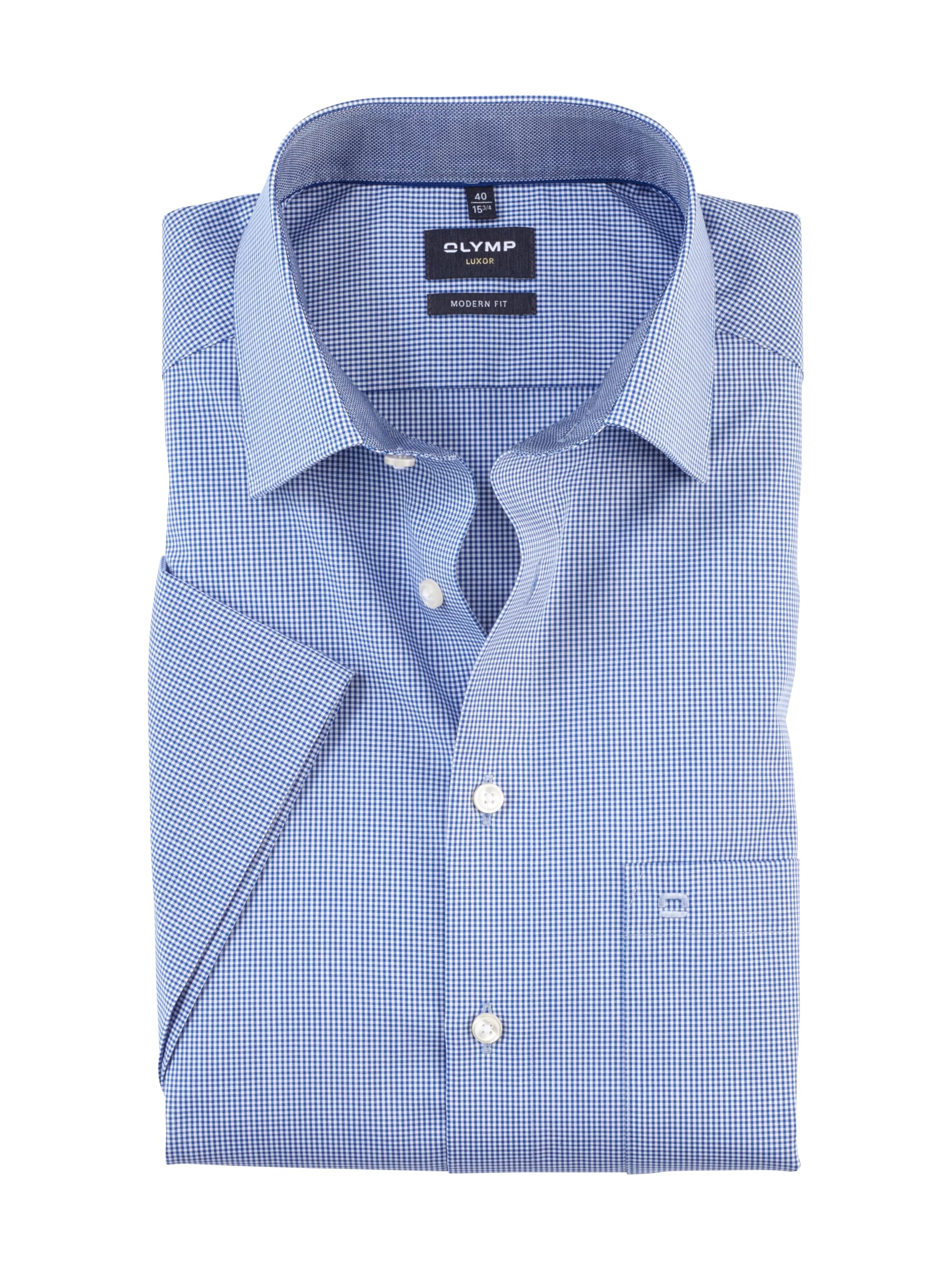 OLYMP Herren Oberhemd Langarm Luxor,Vichy Karo,modern fit,New Kent