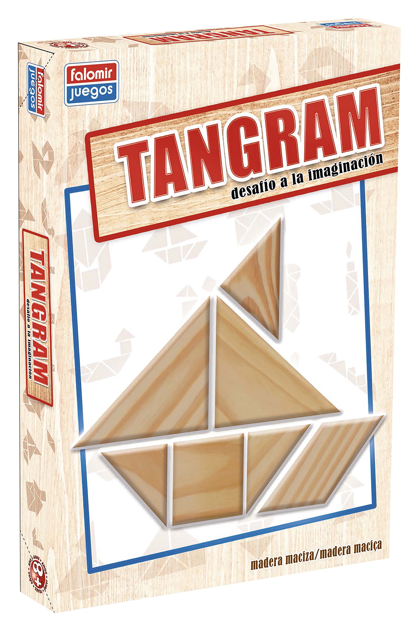 Falomir- Tangram Juego de Mesa Educativo, Multicolor (646484), a partir de 8 años