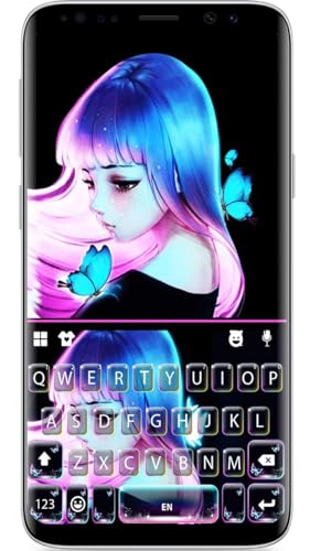 Neon Charming Girl Keyboard