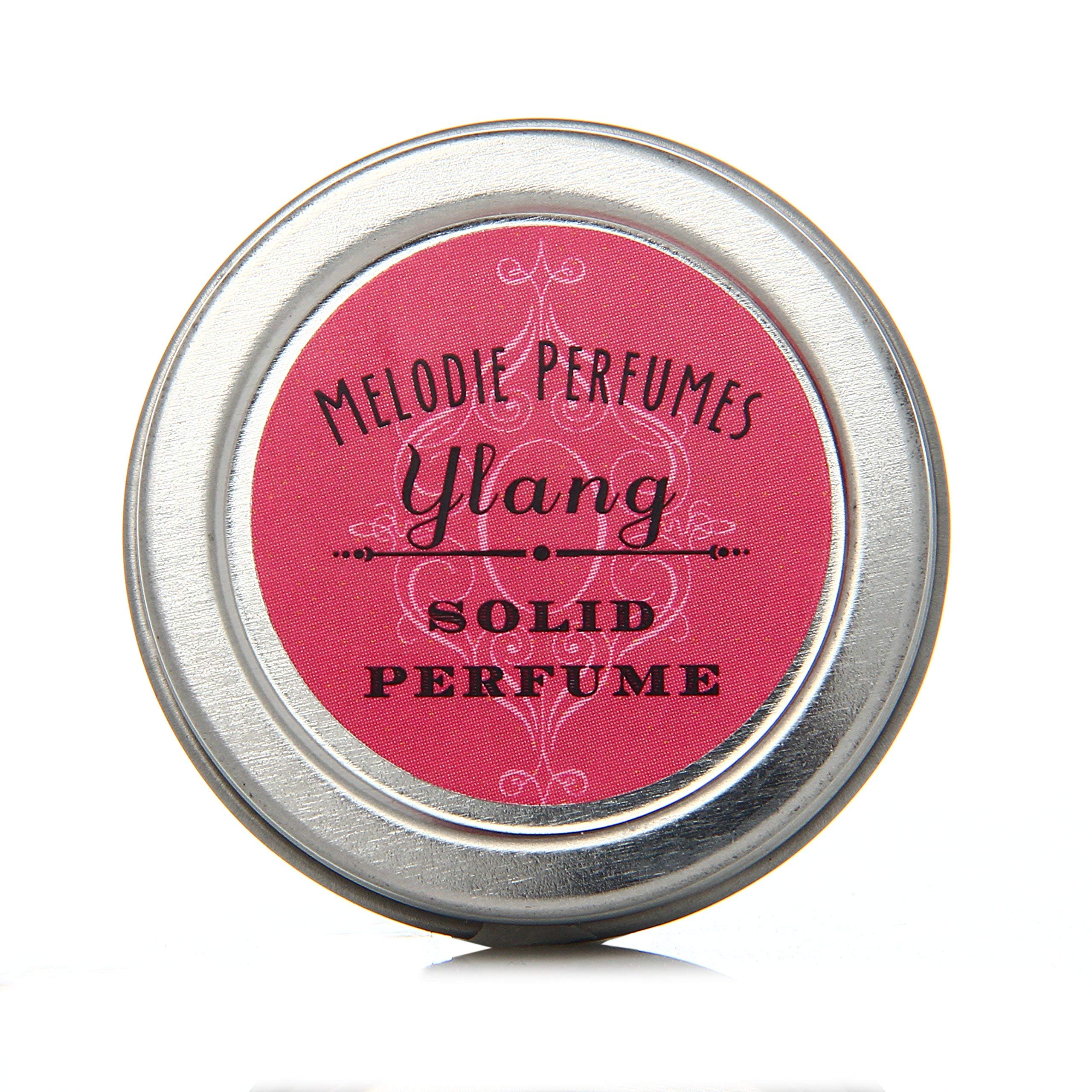 Ylang Ylang Essential Oil solid perfume for women. Natural floral fragrance, vegan, long lasting 50 tin