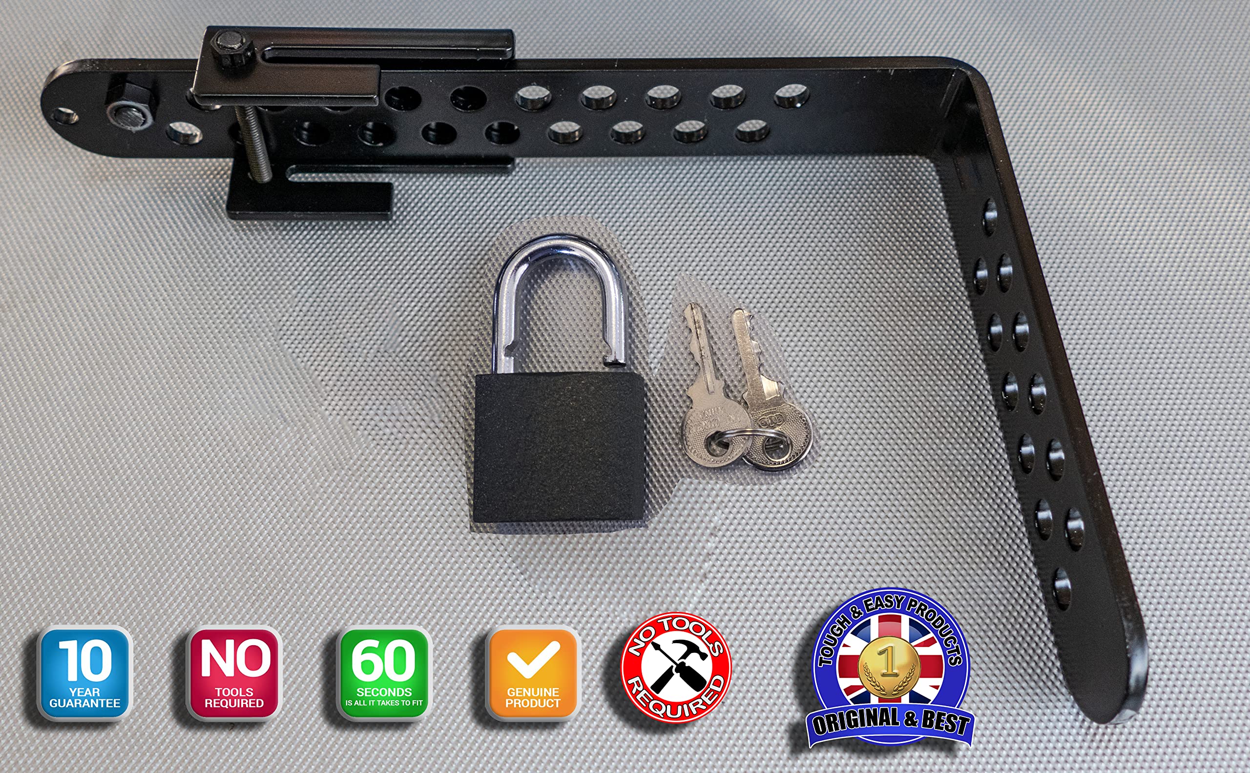 Wheelie Bin Lid Strap Lock NO DRILLING, NEW MODEL, NO GLUEING EASY FIT, Complete with Padlock