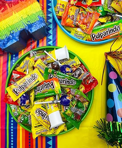 Miniatura 3 de Paquete variado de dulces mexicanos, bolsa de 3 libras. Bolsa envuelta individualmente, Dulces Mexicanos, mezcla a granel rellena de pulparindo,