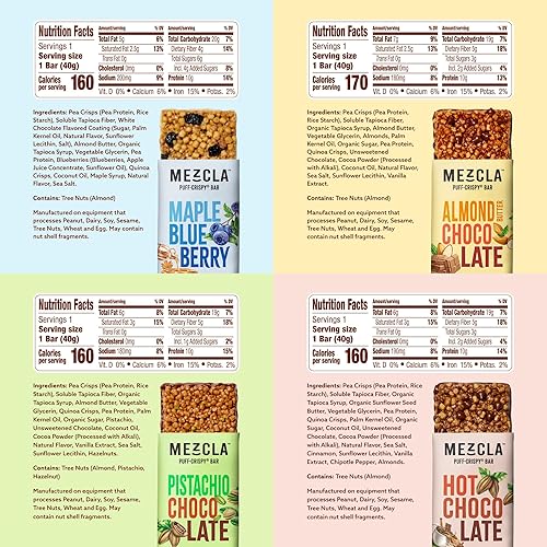 Miniatura 2 de Mezcla Barras de proteínas vegetales veganas paquete variado sin gluten sin OMG sin soja 035oz de proteína paquete de 8
