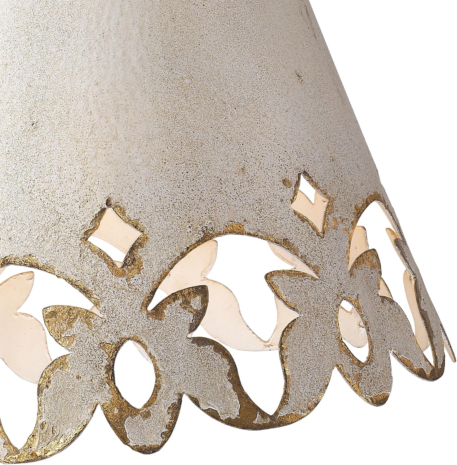 Golden Lighting 0883-S AI Eloise Small Pendant, Antique Ivory with Antique Ivory Shade