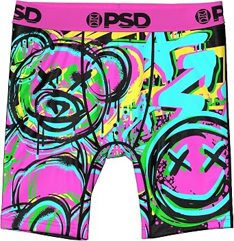 PSD Underwear Youth Boys Bear Drip Boxer Brief, Multi, M