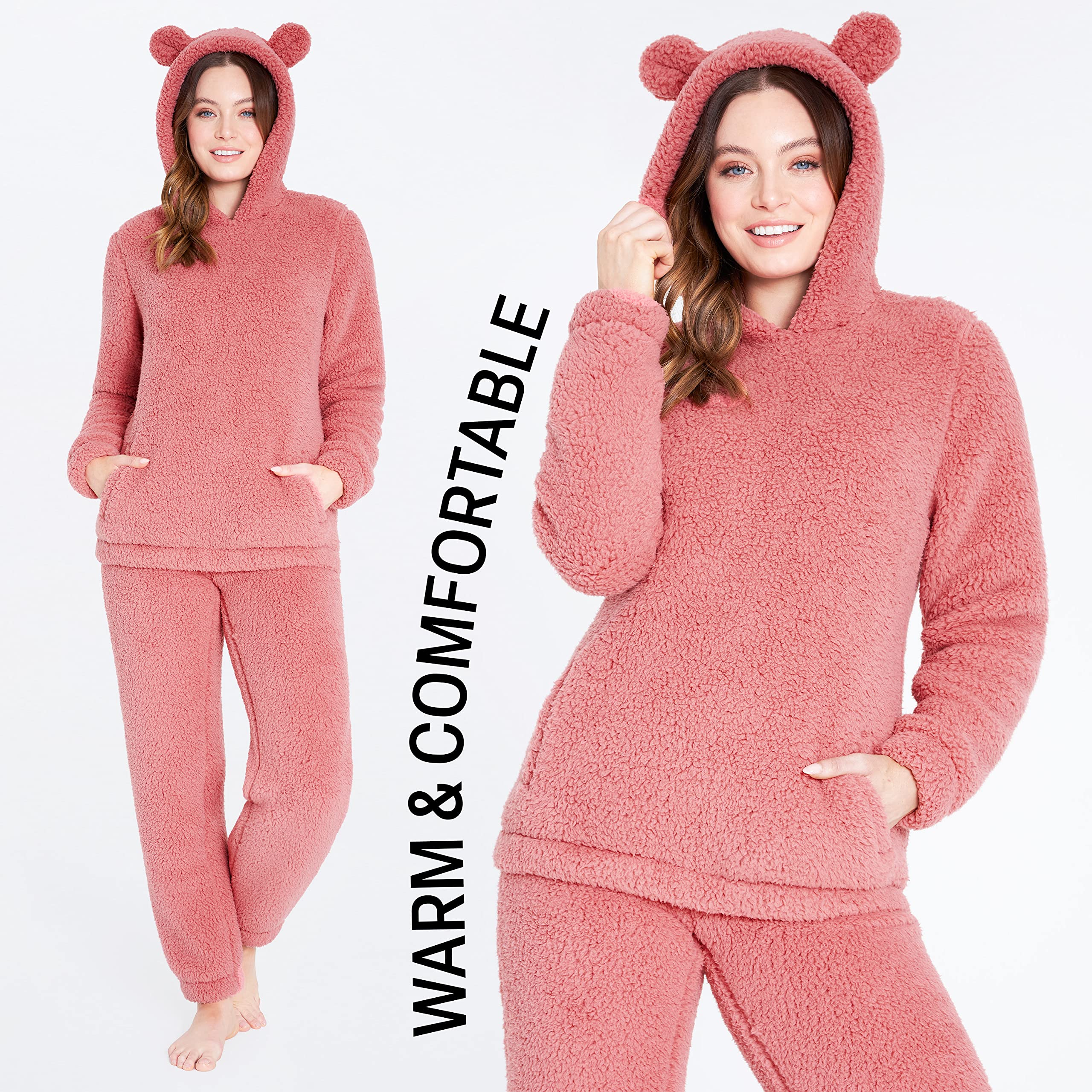 CityComfort Pijama Mujer - Pijama Mujer Invierno de Polar Peluche S-XL