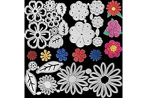 Patelai 3 Sets Delicate Die Cut Flower Metal Cutting Dies
