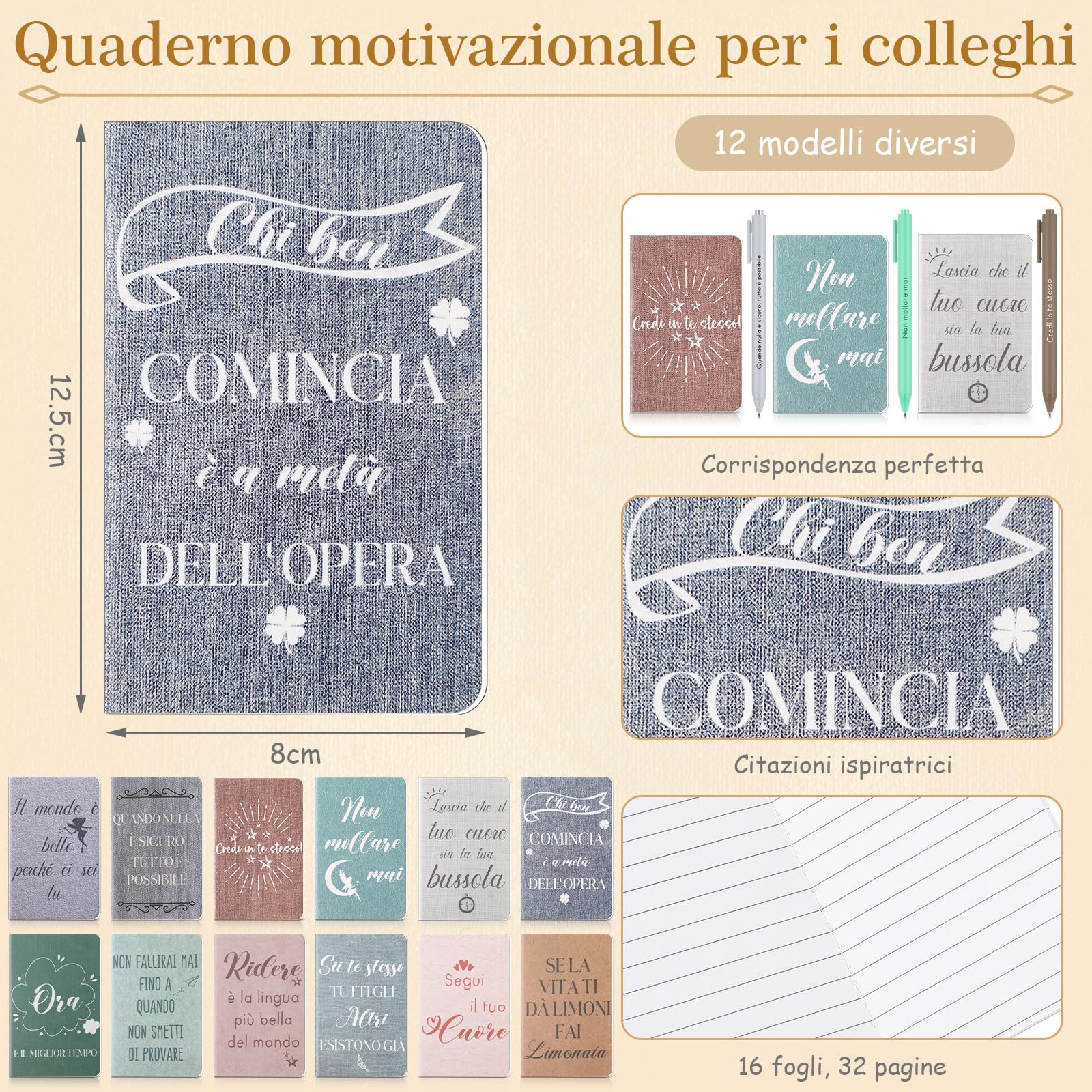Clabby Regalo Maestra Fine Anno Natale Penna Positiva con Frasi Motivazionali Italiani Segnalibro Metallo Regalo di Compleanno per Donna Uomo Insegnante Studente Colleghi Dipendenti