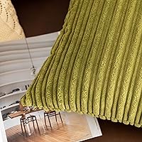 Vista 17 de UGASA - Juego de 2 fundas de almohada de terciopelo a rayas, funda decorativa para cojín con cremallera oculta para el hogar, sofá, dormitorio