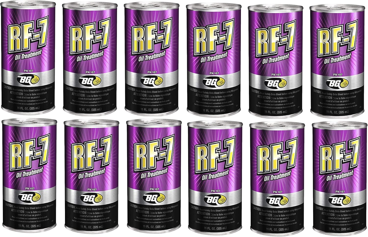 BG RF7 PN107 Engine Oil Treatment 11oz. Can - (12) Pack From Smilyeez