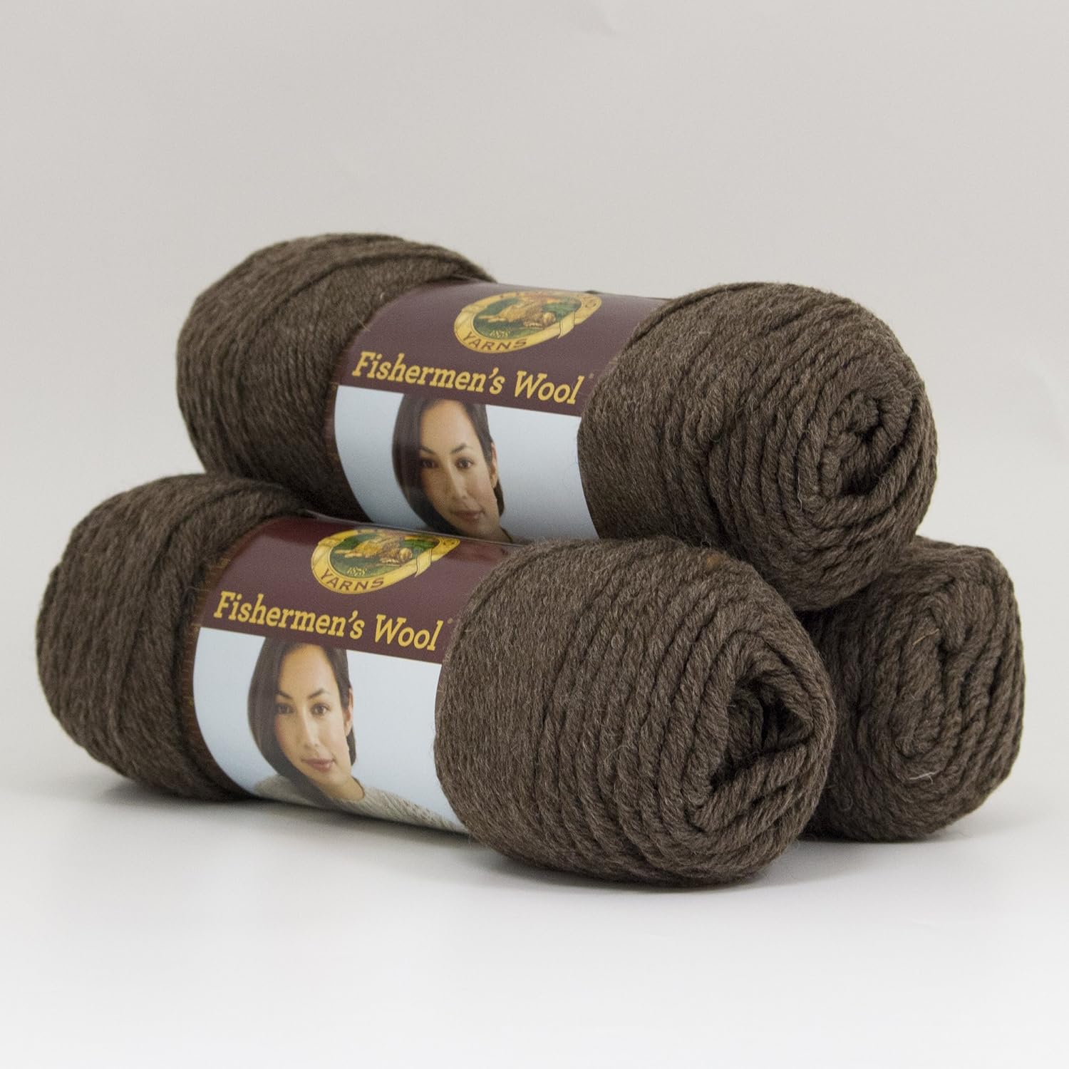 Lion Brand Fishermen's Wool Yarn (3-Pack) Nature's Brown 150-126