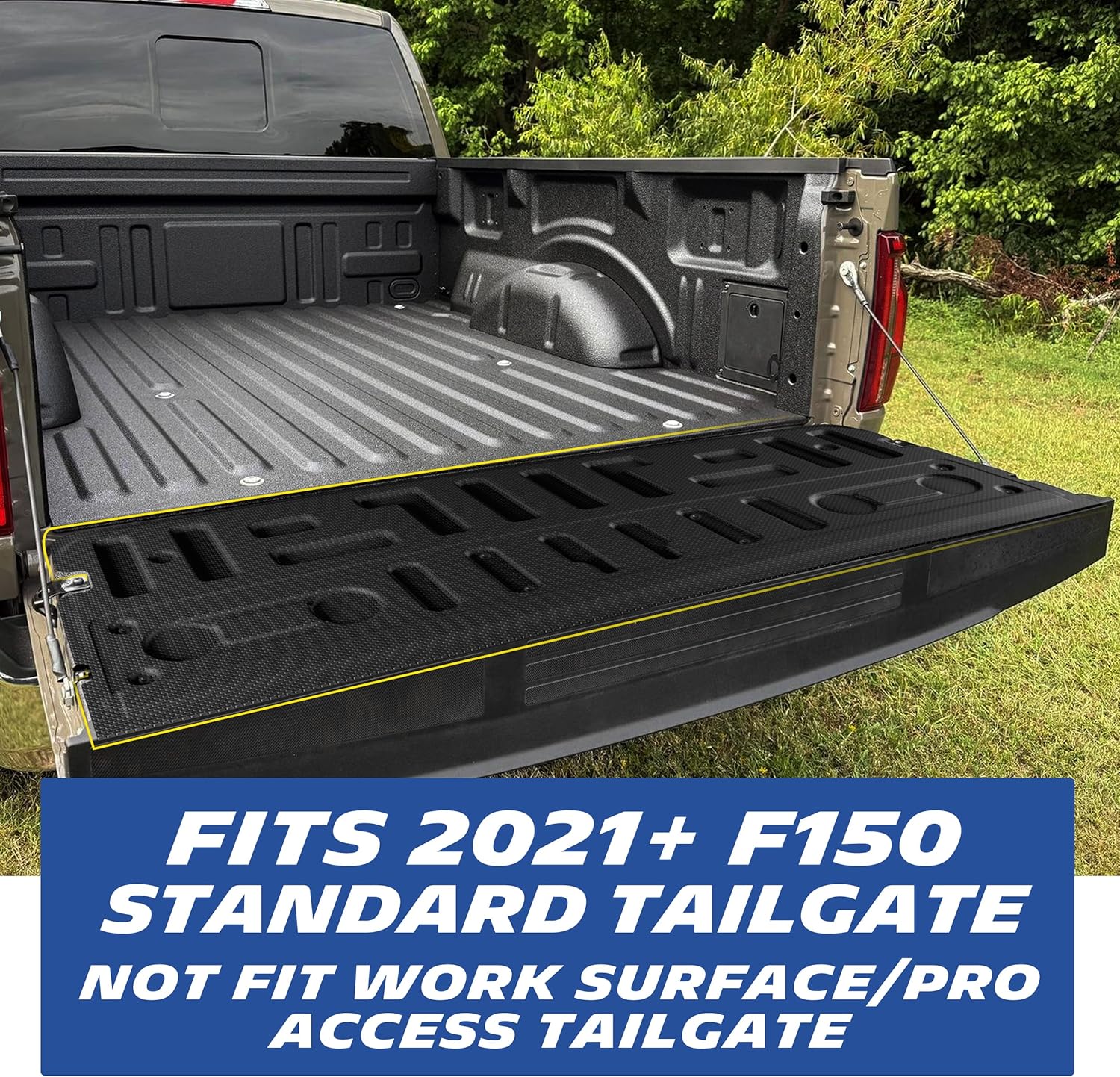 MICHELIN Truck Tailgate Protector for 2021-2025 2026 Ford F-150 (Not Fit Work Surface/Pro Access Tailgate), All-Weather Tailgate Mat, Custom Fit, Durable TPE, Pad, Non-Slip
