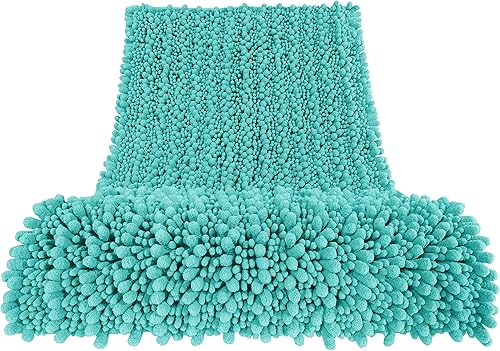 Miniatura 47 de Yimobra Alfombras de baño grandes antideslizantes lavables de 36 x 24 pulgadas, tapete de baño de chenilla ultra suave y absorbente, alfombra de