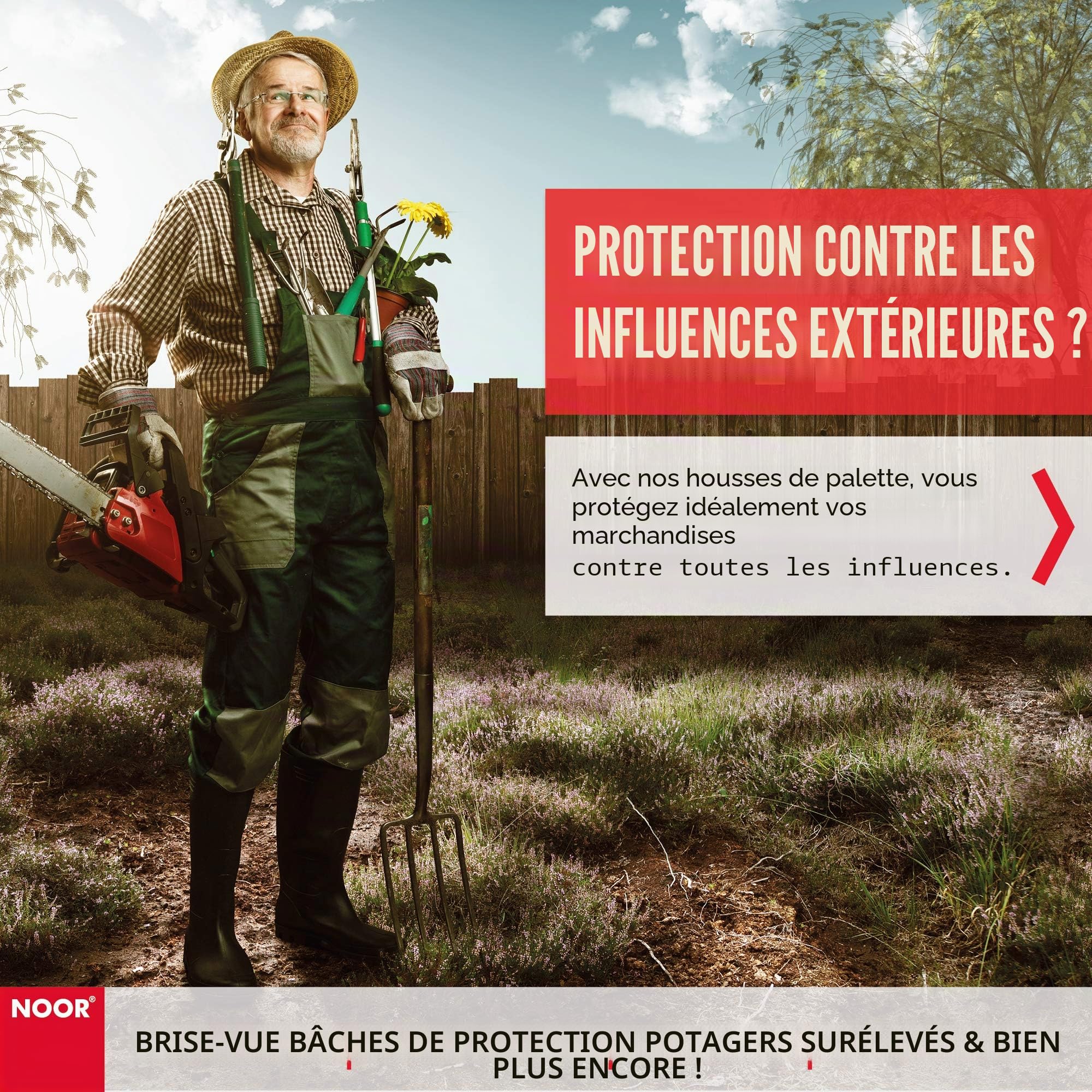 Noor 0107-PALH-01 Bâche de Protection pour Palette en PEBD Noir 125 x 85 x 98 cm 120 g/m²