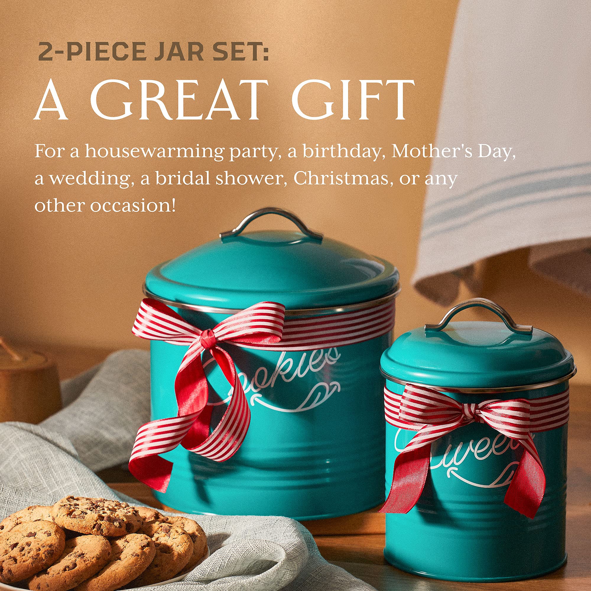 Candy Jar & Cookie Jar for Kitchen counter Farmhouse Kitchen Jars for