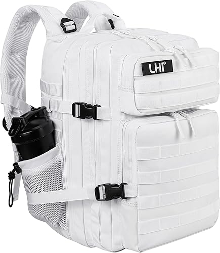 Miniatura 37 de LHI Mochila Táctica Militar para Hombres y Mujeres 45L Ejército 3 Días Paquete de Asalto Bolsa Mochila Grande con Sistema Molle 1.2 Compartimento