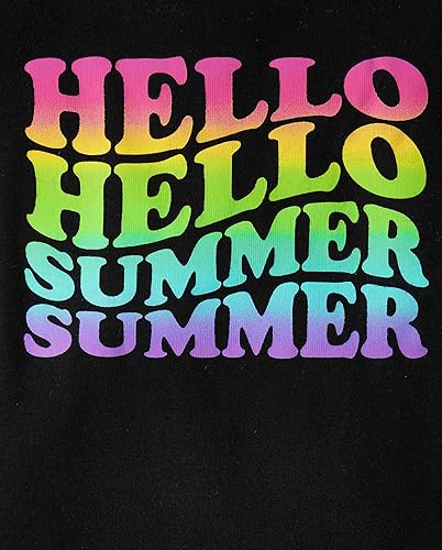 Miniatura 7 de The Childrens Place Conjunto de pijama de 2 piezas de camiseta y pantalones cortos de manga para niña pequeña 100 algodón