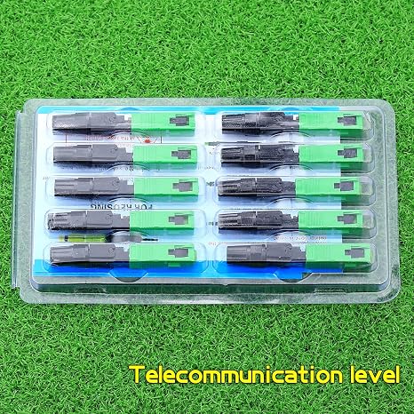 10 Pcs FTTH SC APC Optical Fiber Cable Quick Connector Fast Cold Connection Adapter for CATV Network