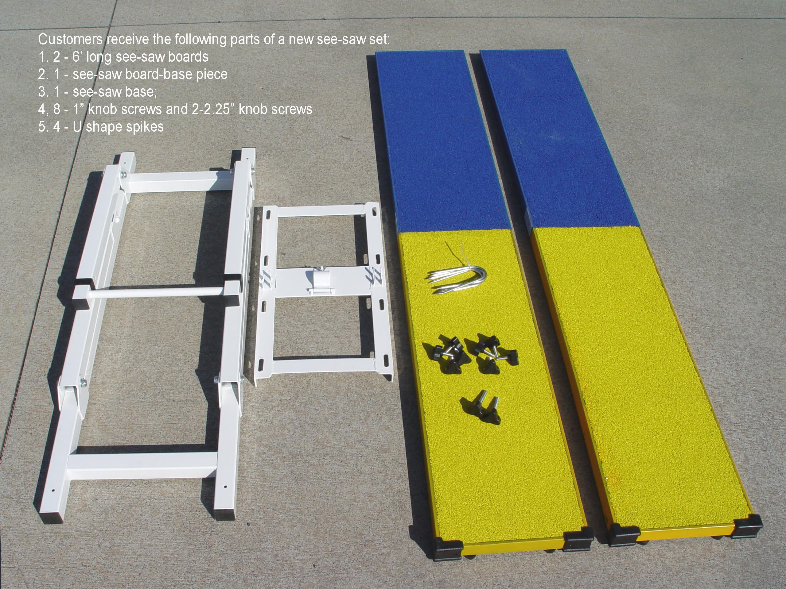 DogSport 12' Rubber Top See-Saw in Blue, 7533R