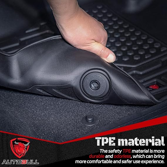 Floor Mats Compatible with JC 2016-2023, 1st & 2nd Row All Weather Protection Floor Liners, Black