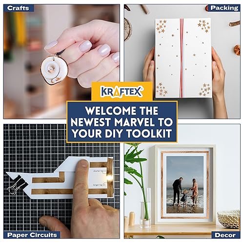 Miniatura 16 de Kraftex Cinta de cobre [1/4 pulgadas x 108 pies, 2 paquetes] - Cinta de cobre para vidrieras, manualidades de bricolaje, blindaje de guitarra