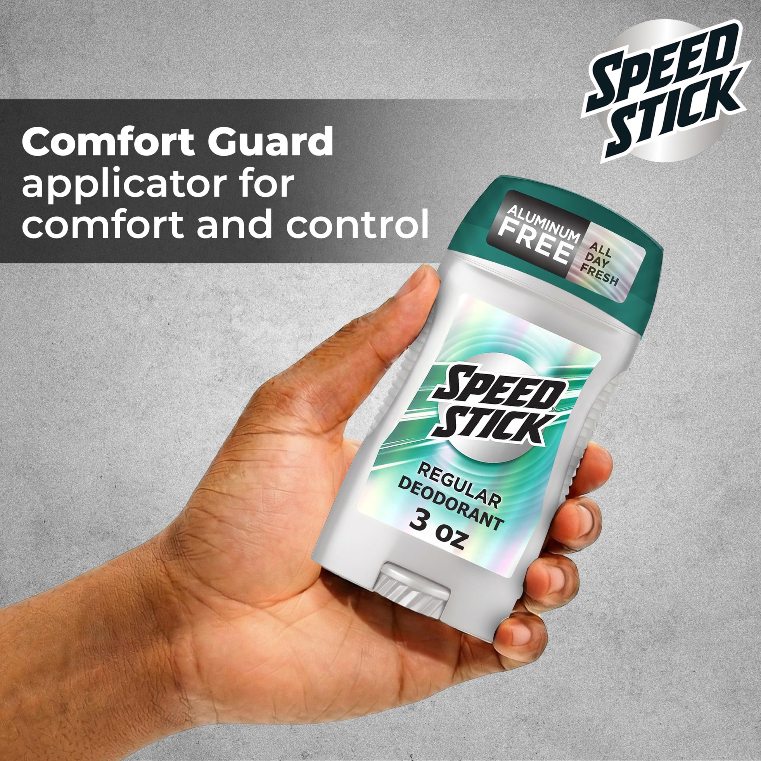 Speed Stick Deodorant for Men, Regular, 3 Ounce (Pack of 4) | 24-Stunden-Schweiß- und Geruchsschutz, Achsel-Anti-Transpirant für Männer, Männerpflege, Alltag, Aktiver Lebensstil