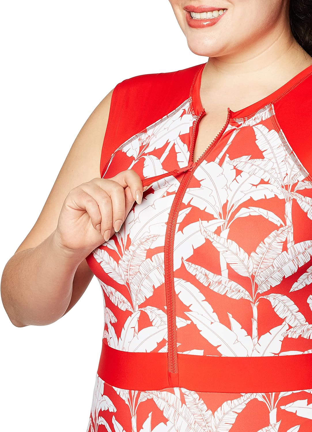 Body Glove Women's Stand Up Zip Front Paddle One Piece Swimsuit with UPF 50+