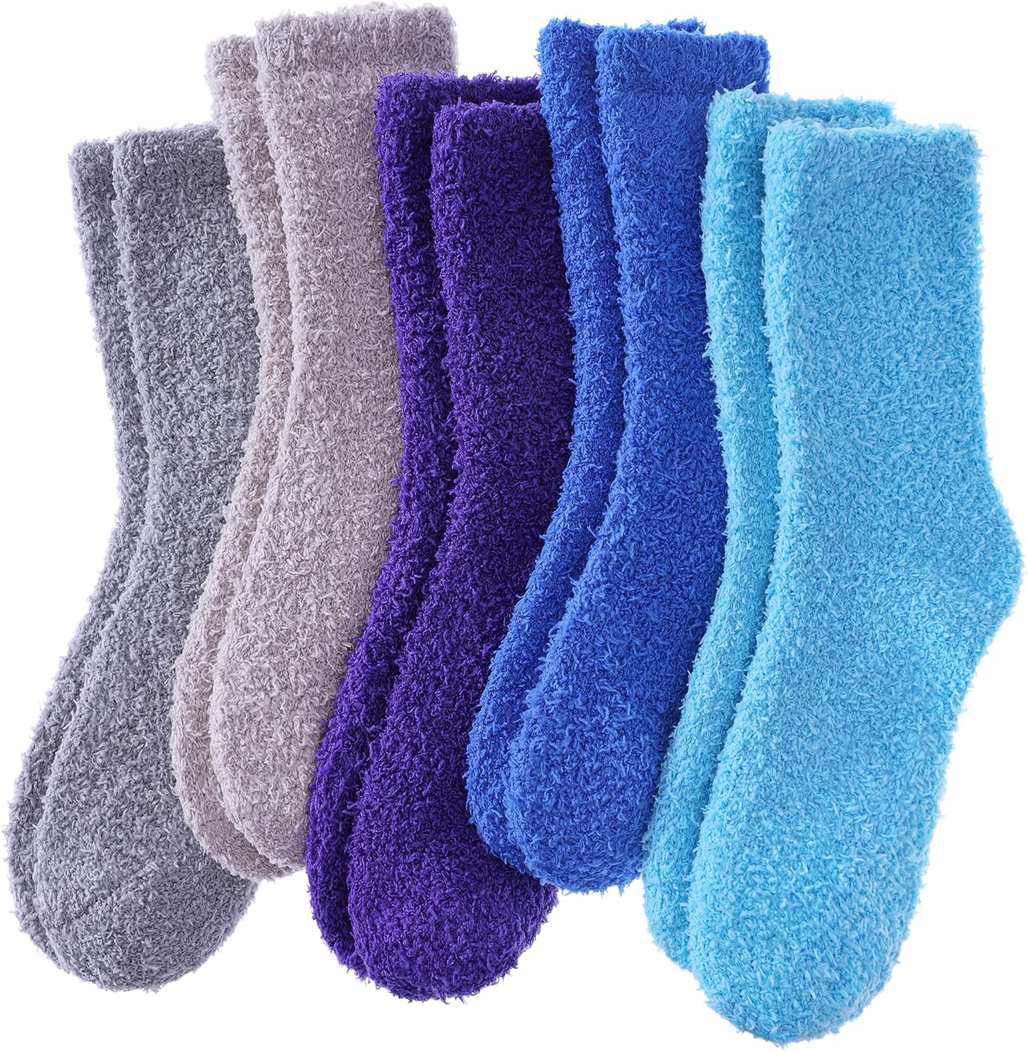 FNOVCO Womens Fuzzy Socks Super Soft Fluffy Winter Warm Cozy Home Sleeping Socks
