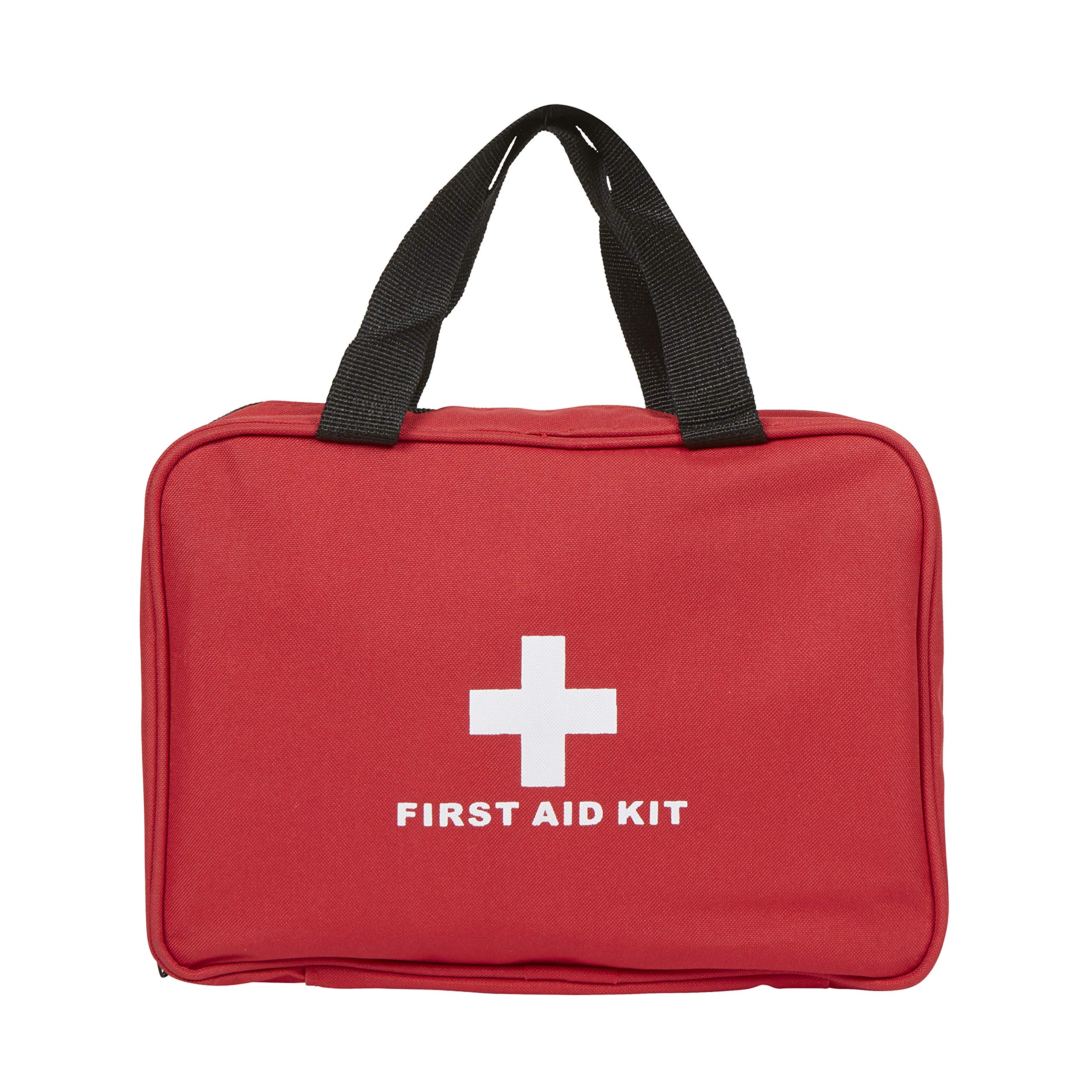 First Aid Kit, 270 Essential First Aid Supplies, Durable and Waterproof Bag, 25 x 20 x 8cm First Aid Bag, Essential Survival Equipment, For Home, Office, and Outdoor Adventures, Red